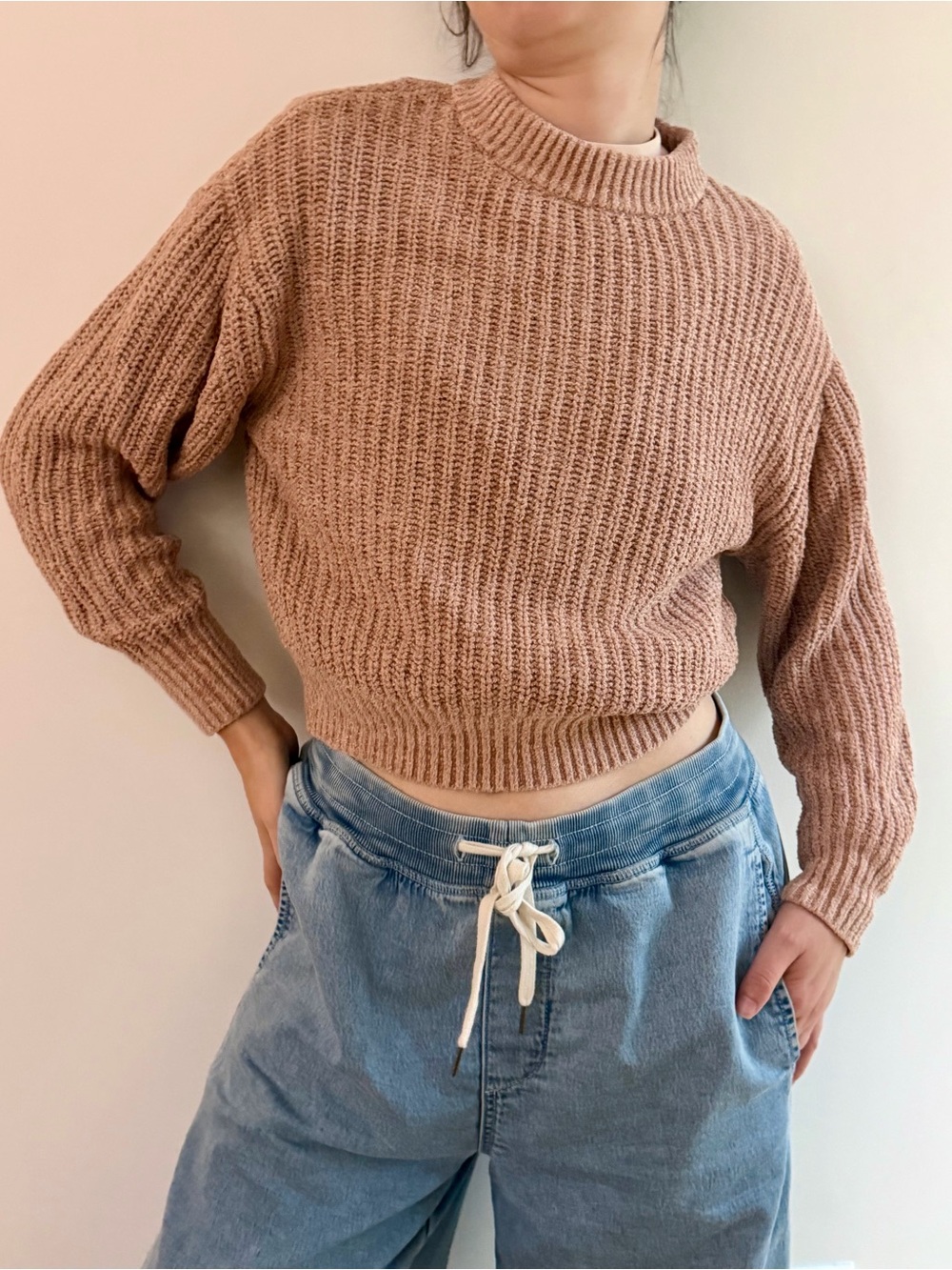 Wilfred Aritzia Salette Chenille Sweater pink - XS